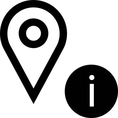 Konum simgesi. Yönlendirme simgesi. Harita Simgesi, Vektör İllüstrasyonu