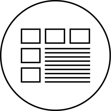 Web arayüzü simgesi, vektör illüstrasyonu