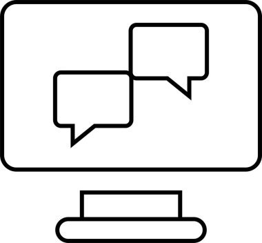 SMS ve Metin konuşma ikonu vektör illüstrasyonu