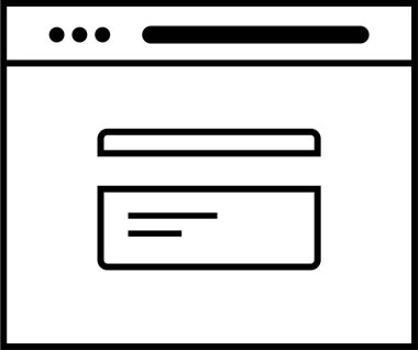 Tarayıcı. Web simgesi basit illüstrasyon