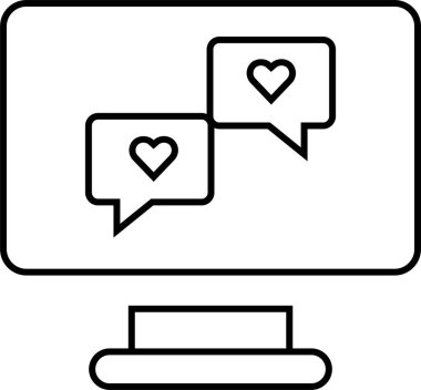 SMS ve Metin konuşma ikonu vektör illüstrasyonu