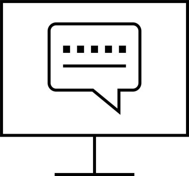 SMS ve Metin konuşma ikonu vektör illüstrasyonu