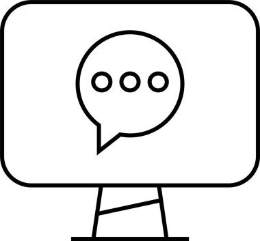 SMS ve Metin konuşma ikonu vektör illüstrasyonu