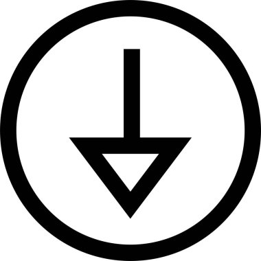 kullanıcı arayüzü indirme ok simgesi, vektör illüstrasyonu