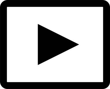 video simgesi, vektör illüstrasyonunu çal