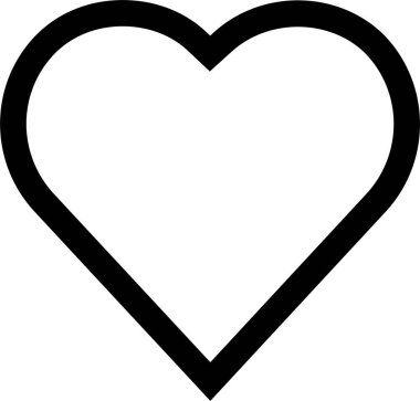 Kalp. Web simgesi basit vektör illüstrasyonu