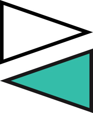 üçgenler soyut işaret vektör çizimi