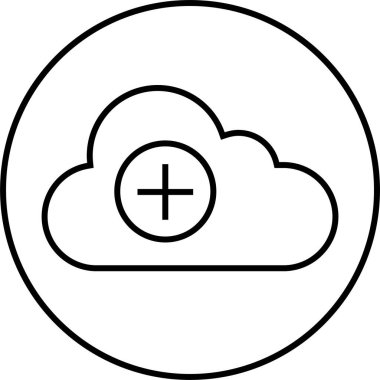 Bulut. Web simgesi basit illüstrasyon