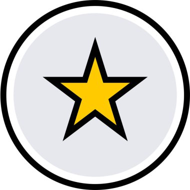 Basit yıldız simgesi, vektör illüstrasyonu