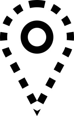 Konum simgesi. Yönlendirme simgesi. Harita Simgesi, Vektör İllüstrasyonu