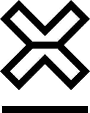 çapraz işaret simgesi vektör illüstrasyonu 