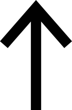 kullanıcı arayüzü yukarı ok simgesi, vektör illüstrasyonu