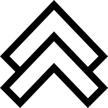 kullanıcı arayüzü yukarı ok simgesi, vektör illüstrasyonu