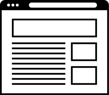 Web arayüzü simgesi, vektör illüstrasyonu