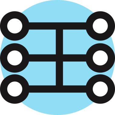 İletişim ağı, vektör illüstrasyonunun basit simgesi