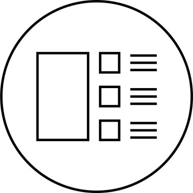 Web arayüzü simgesi, vektör illüstrasyonu