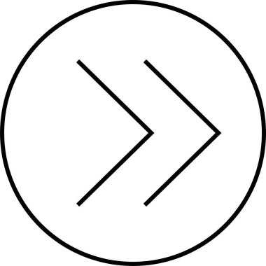 Basit ok simgesi, vektör illüstrasyonu