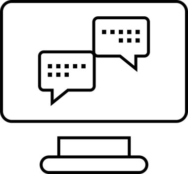 SMS ve Metin konuşma ikonu vektör illüstrasyonu