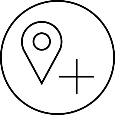 Konum simgesi. Yönlendirme simgesi. Harita Simgesi, Vektör İllüstrasyonu