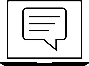 SMS ve Metin konuşma ikonu vektör illüstrasyonu