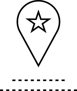 Konum simgesi. Yönlendirme simgesi. Harita Simgesi, Vektör İllüstrasyonu