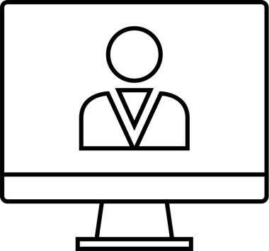 kullanıcı. Web simgesi basit illüstrasyon