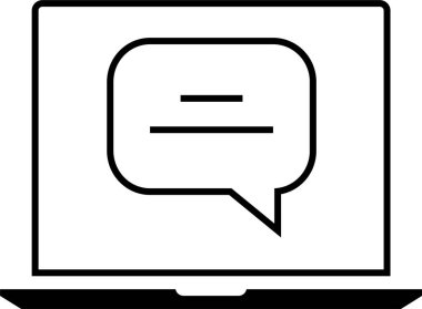 SMS ve Metin konuşma ikonu vektör illüstrasyonu