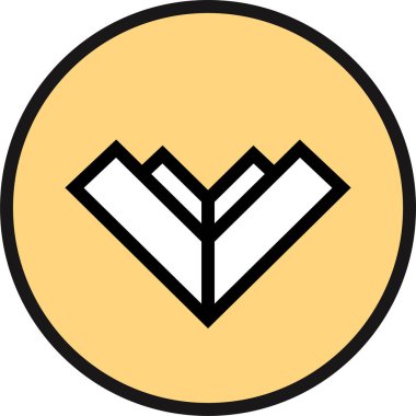 Basit bilgisayar arayüzü simgesi, vektör illüstrasyonu