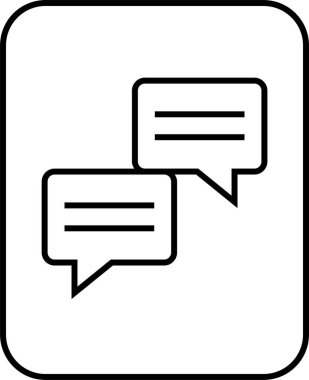 SMS ve Metin konuşma ikonu vektör illüstrasyonu