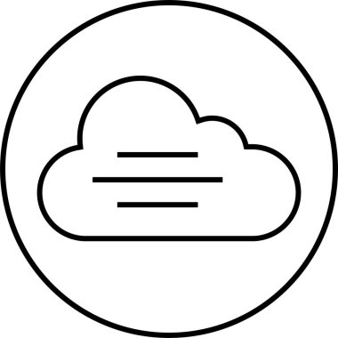 Bulut. Web simgesi basit illüstrasyon