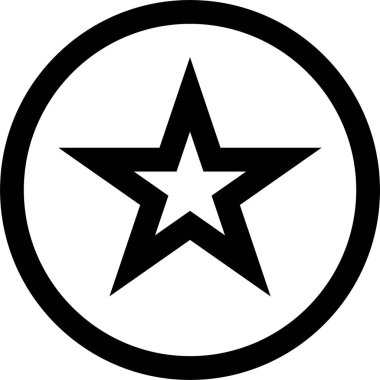 Basit yıldız simgesi, vektör illüstrasyonu