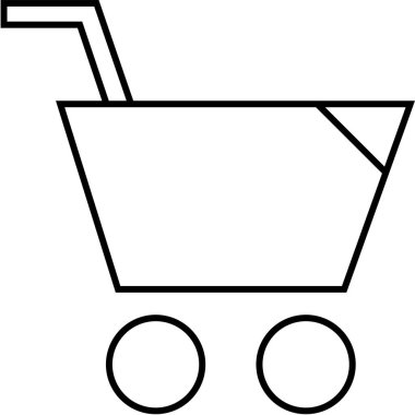 Basit alışveriş konsepti simgesi, vektör illüstrasyonu