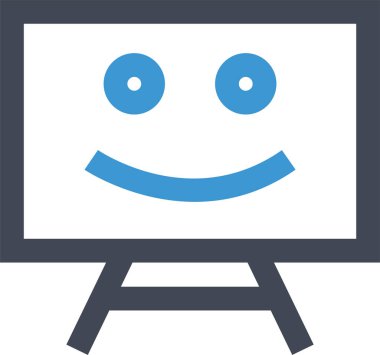 Gülümse. Web simgesi basit illüstrasyon