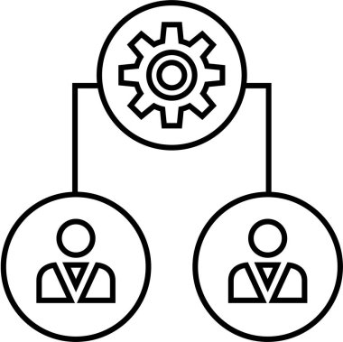 Yönetim. Web simgesi basit illüstrasyon