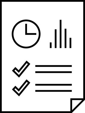 Basit rapor simgesi vektör illüstrasyonu