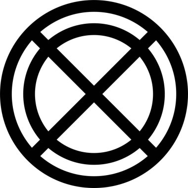çapraz işaret simgesi vektör illüstrasyonu 