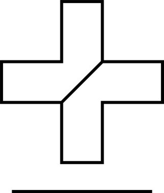 Hastane. Web simgesi basit illüstrasyon