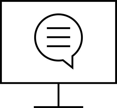 SMS ve Metin konuşma ikonu vektör illüstrasyonu