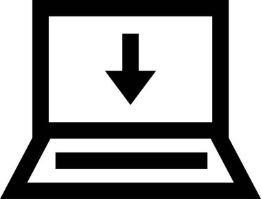 Basit pc bilgisayar simgesi, vektör illüstrasyonu