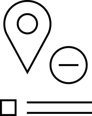 Konum simgesi. Yönlendirme simgesi. Harita Simgesi, Vektör İllüstrasyonu