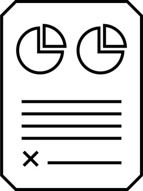 rapor simgesi vektör illüstrasyonu