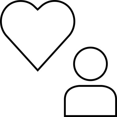 Aziz Valentine İletiler ikonu vektör illüstrasyonu