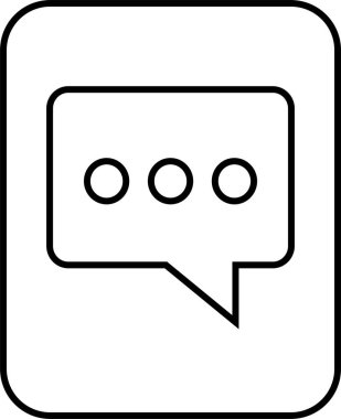 SMS ve Metin konuşma ikonu vektör illüstrasyonu