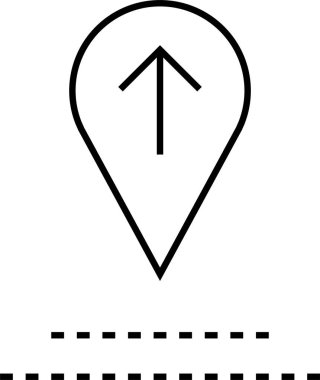 Konum simgesi. Yönlendirme simgesi. Harita Simgesi, Vektör İllüstrasyonu