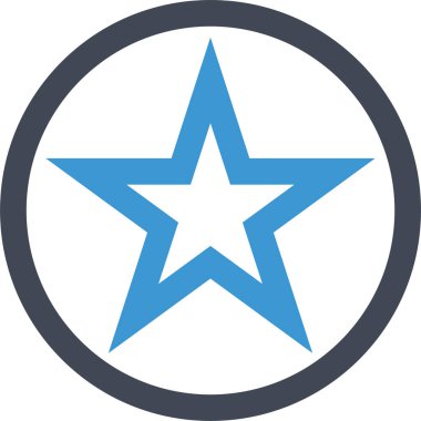 Basit yıldız simgesi, vektör illüstrasyonu