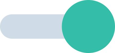 Düğme Kaydırıcısının basit simgesi, vektör illüstrasyonu