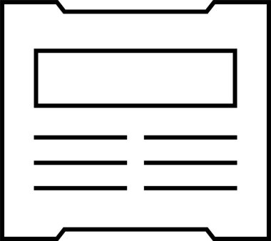 Web arayüzü simgesi, vektör illüstrasyonu