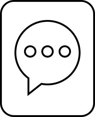 SMS ve Metin konuşma ikonu vektör illüstrasyonu