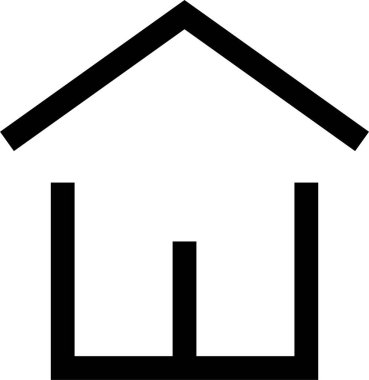 Basit emlak konsepti simgesi, vektör illüstrasyonu