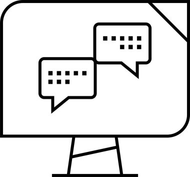 SMS ve Metin konuşma ikonu vektör illüstrasyonu